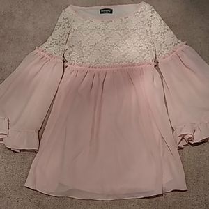 Baby pink babydoll dress, size medium